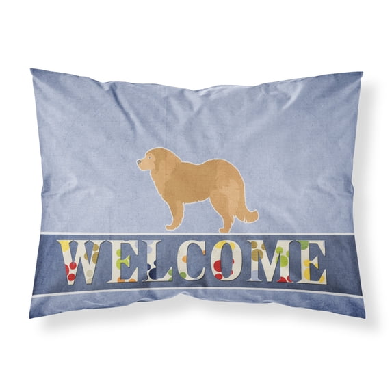 Carolines Treasures BB5529PILLOWCASE Caucasian Shepherd Dog Welcome Fabric Standard Pillowcase Standard multicolor