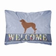 thumbnail image 1 of Carolines Treasures BB5535PW1216 Portuguese Sheepdog Dog Welcome Canvas Fabric Decorative Pillow, 12H x16W, multicolor, 1 of 3