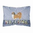 thumbnail image 1 of Carolines Treasures BB5542PW1216 Pekingese Welcome Canvas Fabric Decorative Pillow, 12H x16W, multicolor, 1 of 3