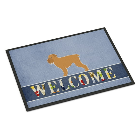 Carolines Treasures BB5544JMAT Brussels Griffon Welcome Door Mat Indoor Rug or Outdoor Welcome Mat 24x36 Doormat  24H X