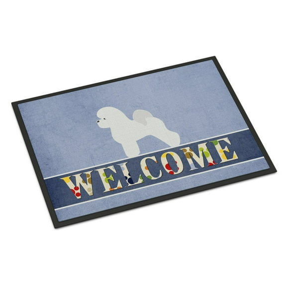 Carolines Treasures BB5549MAT Bichon Frise Welcome Door Mat Indoor Rug or Outdoor Welcome Mat 18x27 Doormat 18H X 27W