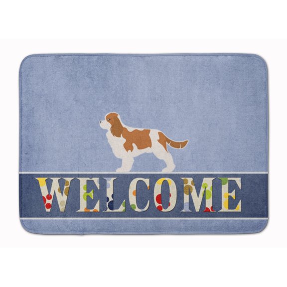 Cavalier King Charles Spaniel Welcome Machine Washable Memory Foam Mat