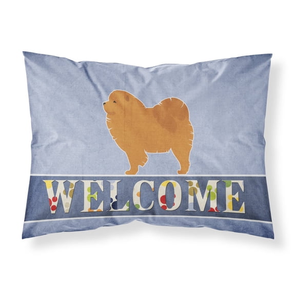 Carolines Treasures BB5555PILLOWCASE Chow Chow Welcome Fabric Standard Pillowcase Standard multicolor