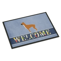 Carolines Treasures BB5557MAT Boxer Welcome Door Mat Indoor Rug or Outdoor Welcome Mat 18x27 Doormat  18H X 27W