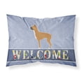 thumbnail image 1 of Carolines Treasures BB5557PILLOWCASE Boxer Welcome Fabric Standard Pillowcase Standard multicolor, 1 of 2