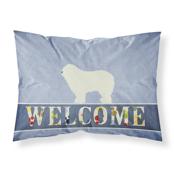 Carolines Treasures BB5559PILLOWCASE Komondor Welcome Fabric Standard Pillowcase Standard multicolor