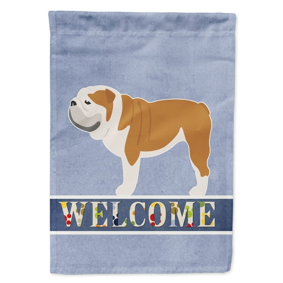 Carolines Treasures BB5566GF English Bulldog Welcome Flag Garden Size Small multicolor