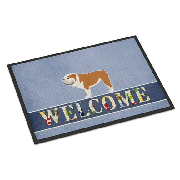 Carolines Treasures BB5566MAT English Bulldog Welcome Door Mat Indoor Rug or Outdoor Welcome Mat 18x27 Doormat  18H X
