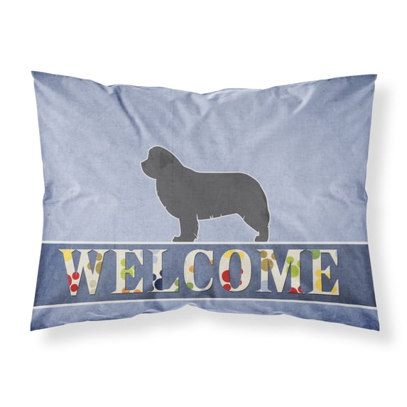 Carolines Treasures BB5568PILLOWCASE Newfoundland Welcome Fabric Standard Pillowcase Standard multicolor