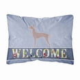 thumbnail image 1 of Carolines Treasures BB5571PW1216 Dogo Argentino Welcome Canvas Fabric Decorative Pillow, 12H x16W, multicolor, 1 of 3
