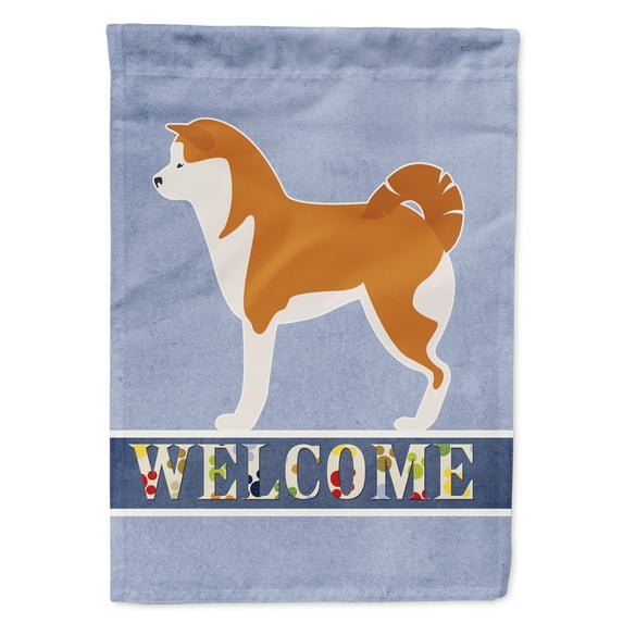 Carolines Treasures BB5576GF Akita Welcome Flag Garden Size  Small multicolor