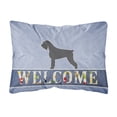 thumbnail image 1 of Giant Schnauzer Welcome Canvas Fabric Decorative Pillow, 1 of 3