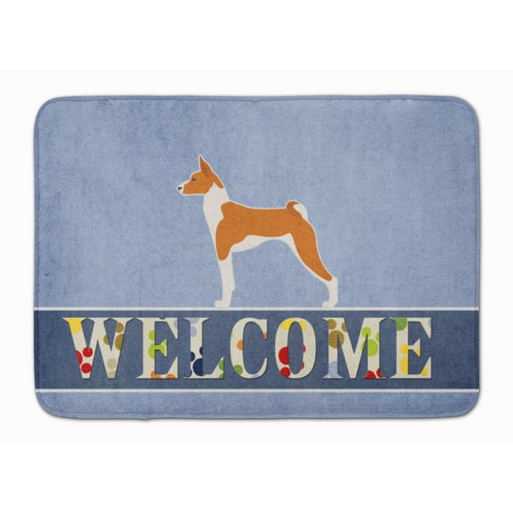 Basenji Welcome Machine Washable Memory Foam Mat