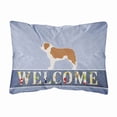thumbnail image 1 of Saint Bernard Welcome Canvas Fabric Decorative Pillow, 1 of 3