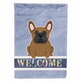 thumbnail image 1 of Caroline's Treasures BB5594CHF French Bulldog Brown Welcome Flag Canvas House Size , Large, multicolor, 1 of 4