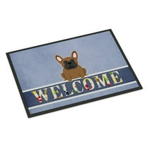 Carolines Treasures BB5594MAT French Bulldog Brown Welcome Door Mat Indoor Rug or Outdoor Welcome Mat 18x27 Doormat