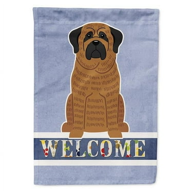 Carolines Treasures BB5596CHF Mastiff Brindle Welcome Flag Canvas House Size