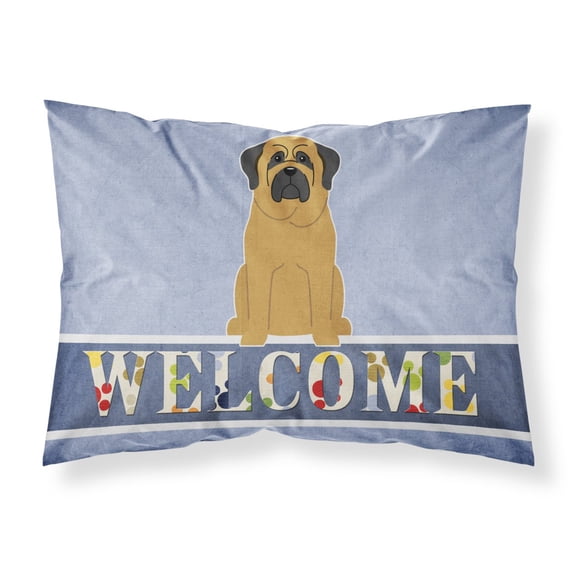 Carolines Treasures BB5599PILLOWCASE Mastiff Welcome Fabric Standard Pillowcase Standard multicolor