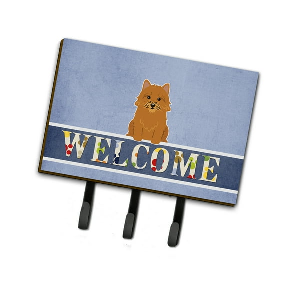 Carolines Treasures BB5601TH68 Norwich Terrier Welcome Leash or Key Holder Triple multicolor