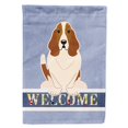 thumbnail image 1 of Caroline's Treasures BB5602CHF Basset Hound Welcome Flag Canvas House Size , Large, multicolor, 1 of 4