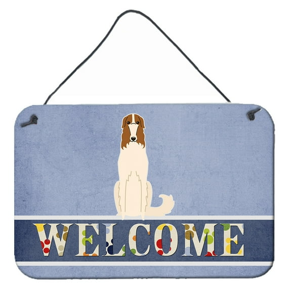 Carolines Treasures BB5604DS812 Borzoi Welcome Wall or Door Hanging Prints