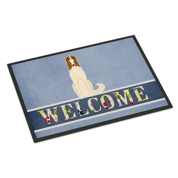 Carolines Treasures BB5604MAT Borzoi Welcome Door Mat Indoor Rug or Outdoor Welcome Mat 18x27 Doormat  27"L x 18"W