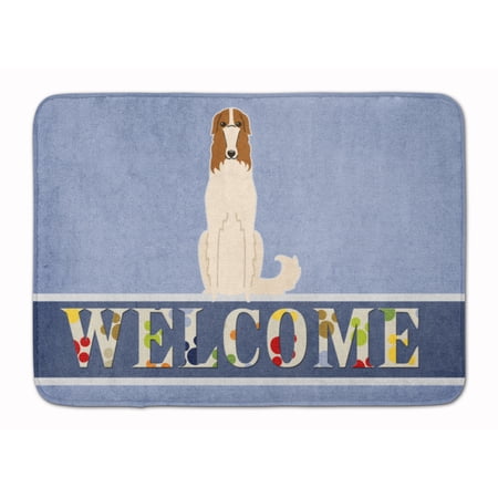 Carolines Treasures BB5604RUG Borzoi Welcome Machine Washable Memory Foam Mat 19 X 27" multicolor