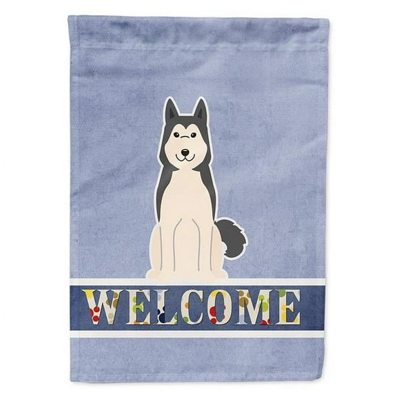 Carolines Treasures BB5606GF West Siberian Laika Spitz Welcome Garden Size Flag