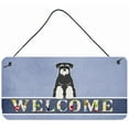 thumbnail image 1 of Carolines Treasures BB5614DS812 Standard Schnauzer Salt & Pepper Welcome Wall or Door Hanging Prints, 1 of 1