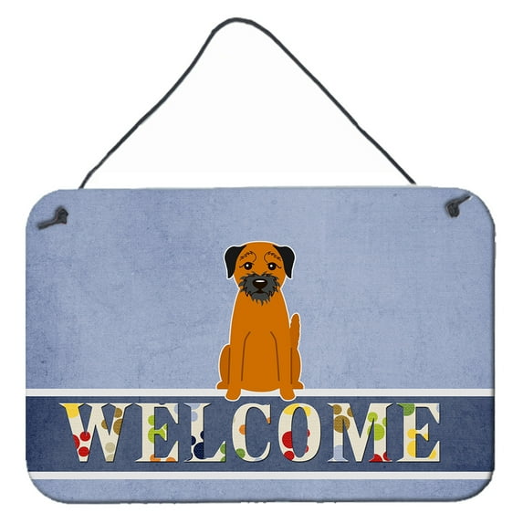 Carolines Treasures BB5620DS812 Border Terrier Welcome Wall or Door Hanging Prints