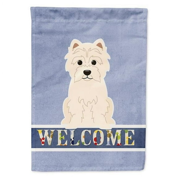 Caroline's Treasures BB5623CHF Westie Welcome Flag Canvas House Size , Large, multicolor