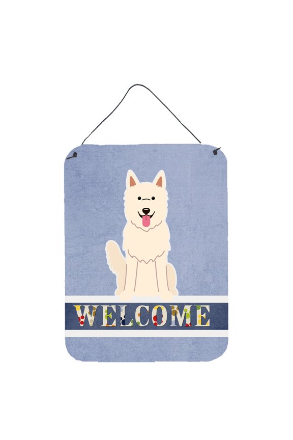 Carolines Treasures BB5626DS1216 White German Shepherd Welcome Wall or Door Hanging Prints