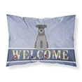 thumbnail image 1 of Carolines Treasures BB5633PILLOWCASE Miniature Schnauzer Black Silver Welcome Fabric Standard Pillowcase Standard, 1 of 2