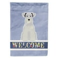 thumbnail image 1 of Carolines Treasures BB5634GF Miniature Schanuzer White Welcome Garden Size Flag, 1 of 3