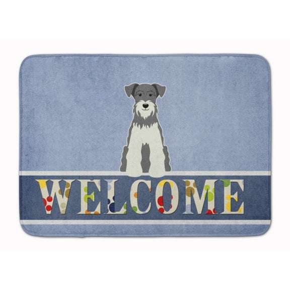 Carolines Treasures BB5635RUG Miniature Schnauzer Salt and Pepper Welcome Machine Washable Memory Foam Mat 19 X 27"