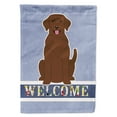 thumbnail image 1 of Carolines Treasures BB5637CHF Chocolate Labrador Welcome Flag Canvas House Size, 1 of 4