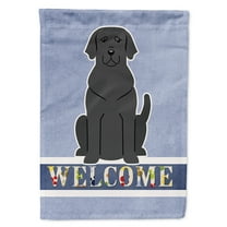 Black Labrador Welcome Flag Garden Size BB5638GF