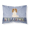 thumbnail image 1 of Carolines Treasures BB5639PILLOWCASE Cavalier Spaniel Welcome Fabric Standard Pillowcase Standard multicolor, 1 of 2