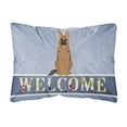 thumbnail image 1 of Carolines Treasures BB5648PW1216 German Shepherd Welcome Canvas Fabric Decorative Pillow, 1 of 3
