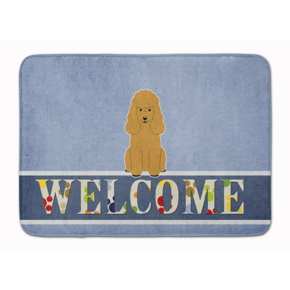 Carolines Treasures BB5650RUG Poodle Tan Welcome Machine Washable Memory Foam Mat 19 X 27" multicolor