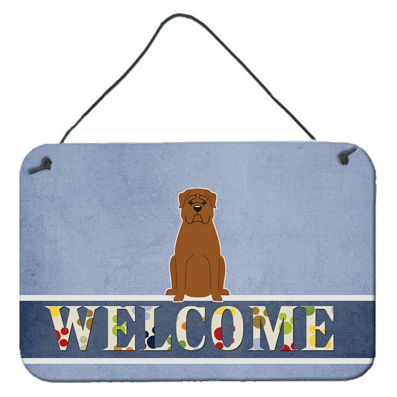 Carolines Treasures BB5654DS812 Dogue de Bourdeaux Welcome Wall or Door Hanging Prints