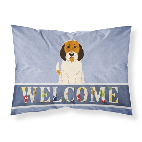 Carolines Treasures BB5660PILLOWCASE Petit Basset Griffon Veenden Welcome Fabric Standard Pillowcase Standard multicolor