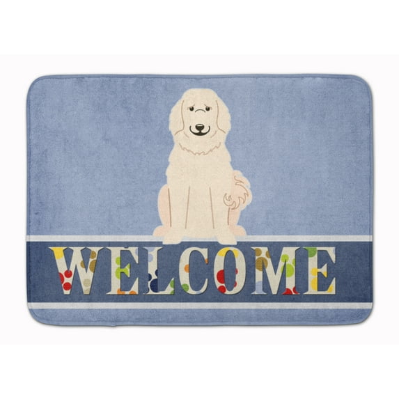 Carolines Treasures BB5664RUG Great Pyrenese Welcome Machine Washable Memory Foam Mat 19 X 27" multicolor