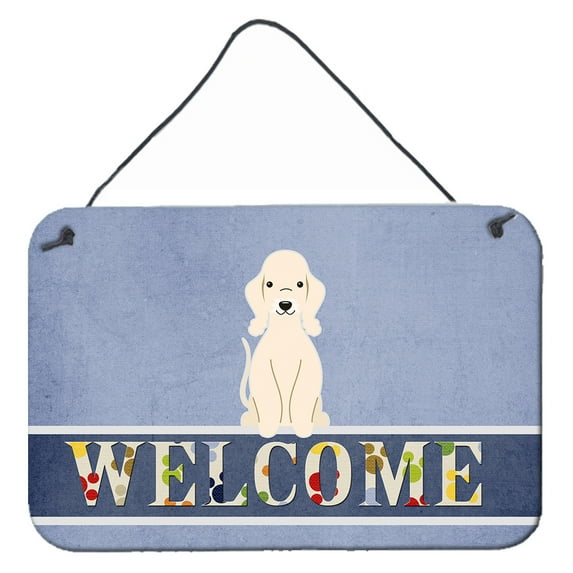 Carolines Treasures BB5672DS812 Bedlington Terrier Sandy Welcome Wall or Door Hanging Prints