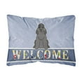 thumbnail image 1 of Carolines Treasures BB5673PW1216 Cocker Spaniel Black Welcome Canvas Fabric Decorative Pillow, 12H x16W, multicolor, 1 of 3