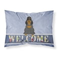 thumbnail image 1 of Carolines Treasures BB5674PILLOWCASE Cocker Spaniel Black Tan Welcome Fabric Standard Pillowcase Standard multicolor, 1 of 2