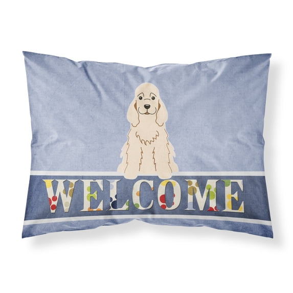 Carolines Treasures BB5675PILLOWCASE Cocker Spaniel Buff Welcome Fabric Standard Pillowcase Standard multicolor