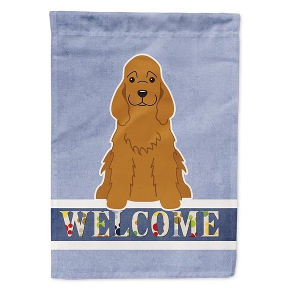 Caroline's Treasures BB5676GF Cocker Spaniel Red Welcome Flag Garden Size , Small, multicolor