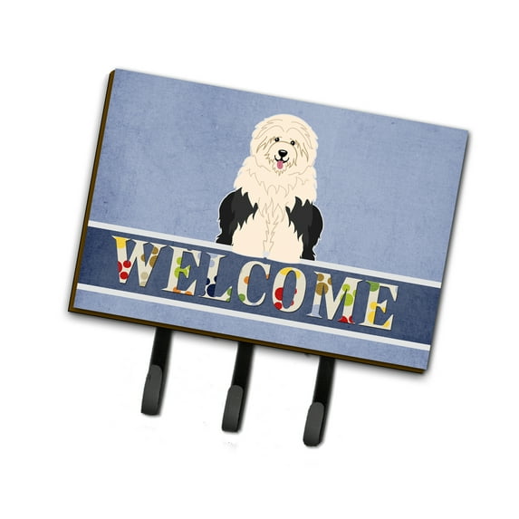 Carolines Treasures BB5677TH68 Old English Sheepdog Welcome Leash or Key Holder Triple multicolor