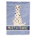thumbnail image 1 of Caroline's Treasures BB5678GF Dalmatian Welcome Flag Garden Size , Small, multicolor, 1 of 3